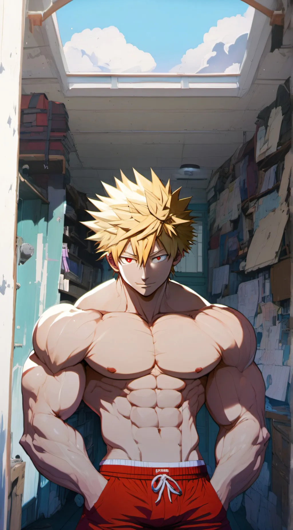 ai character: 3th year Bakugo background