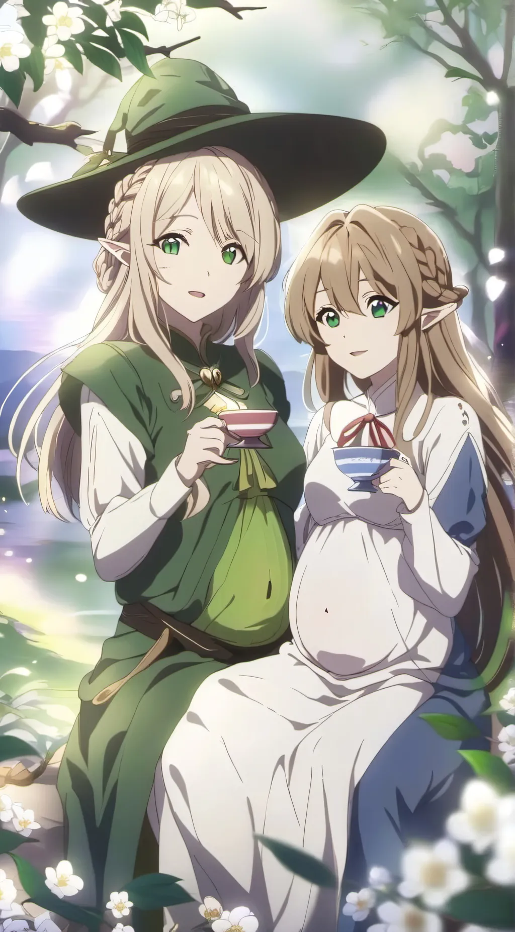 ai character: eve and ella background