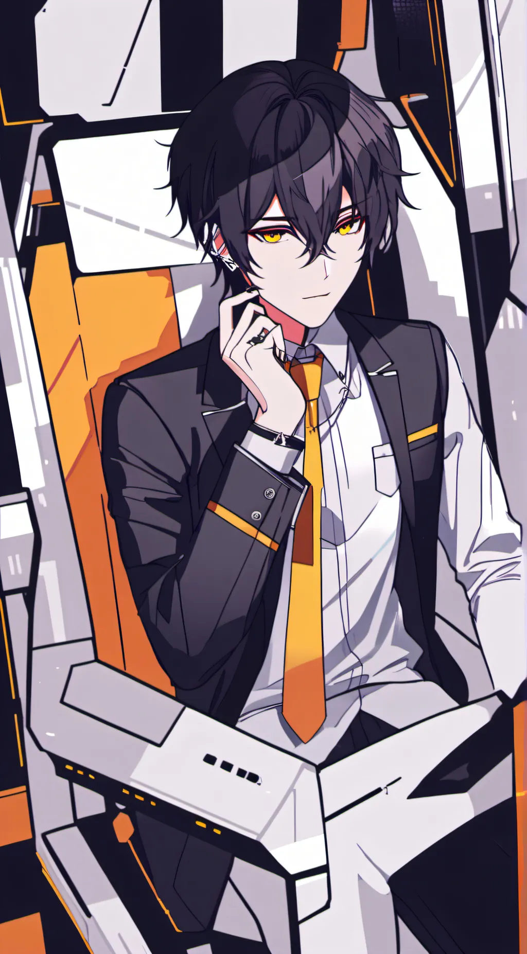 ai character: moon background