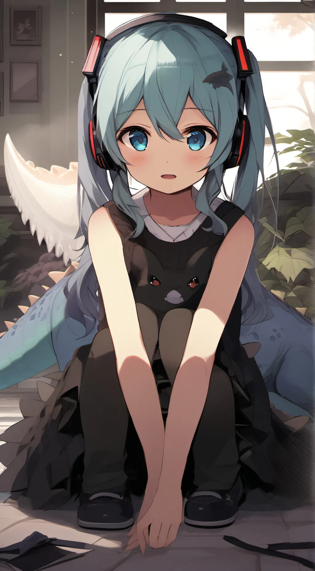 ai character: miku  background