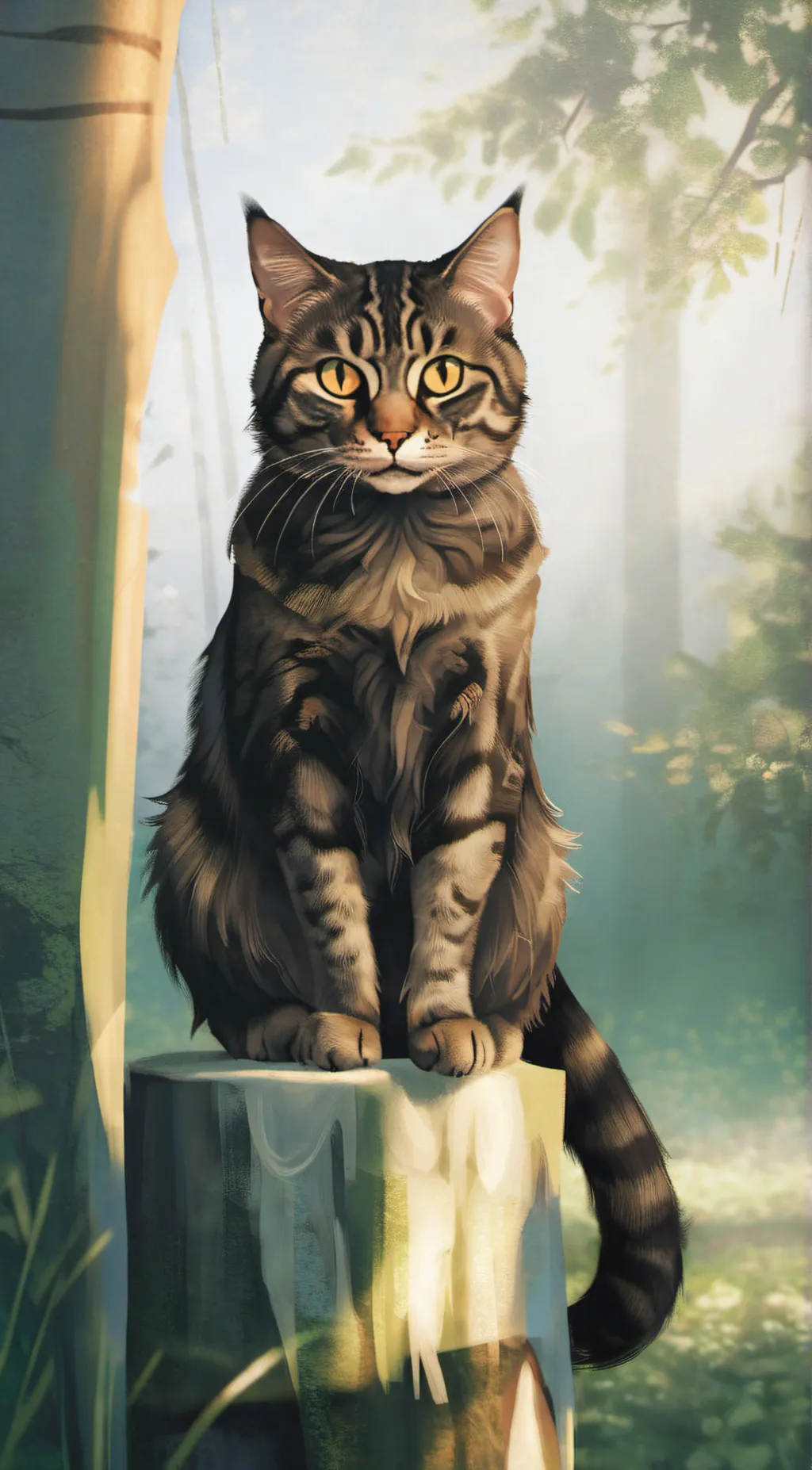 ai character: Tiger,star background