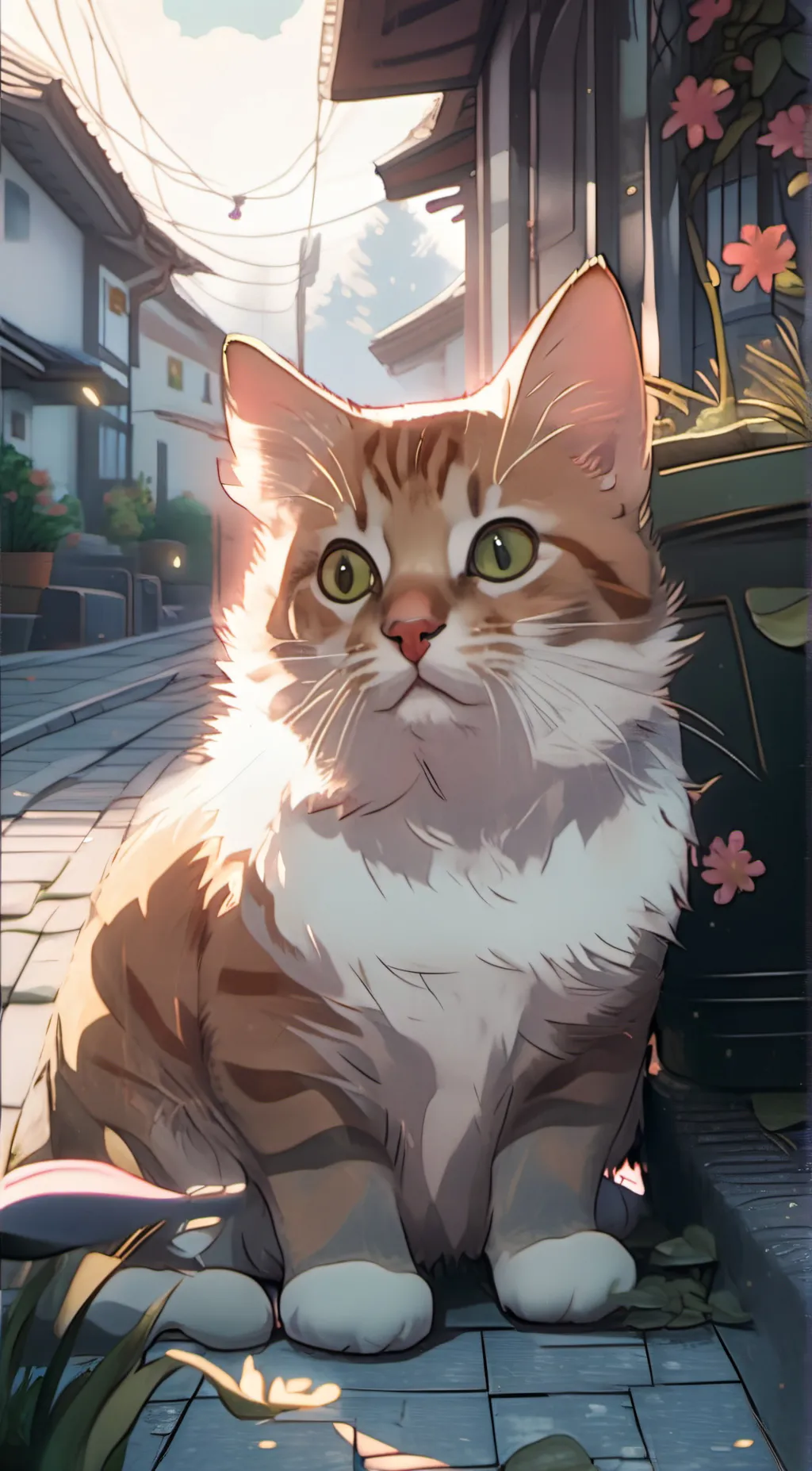 ai character: A cat background