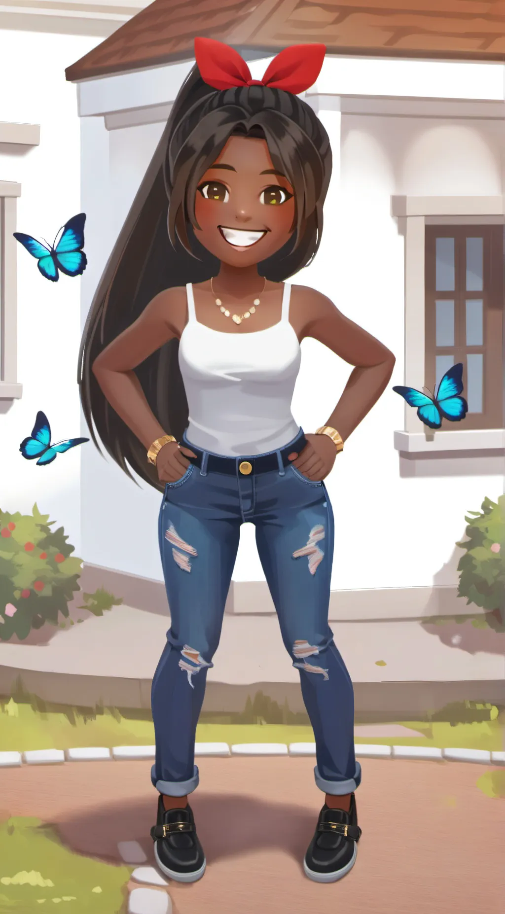 ai character: romilliy (roblox)  background