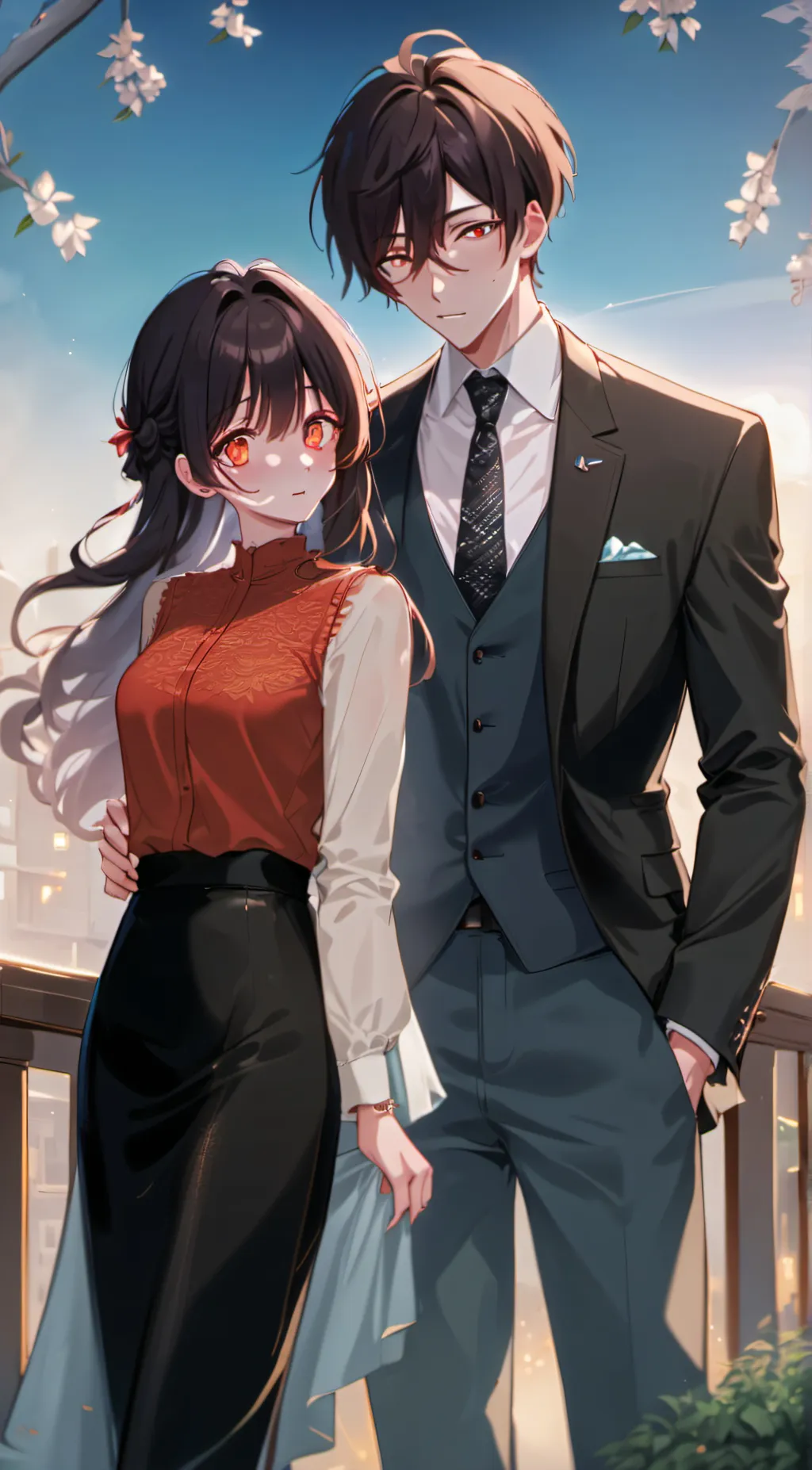 ai character: Elena and Tom background