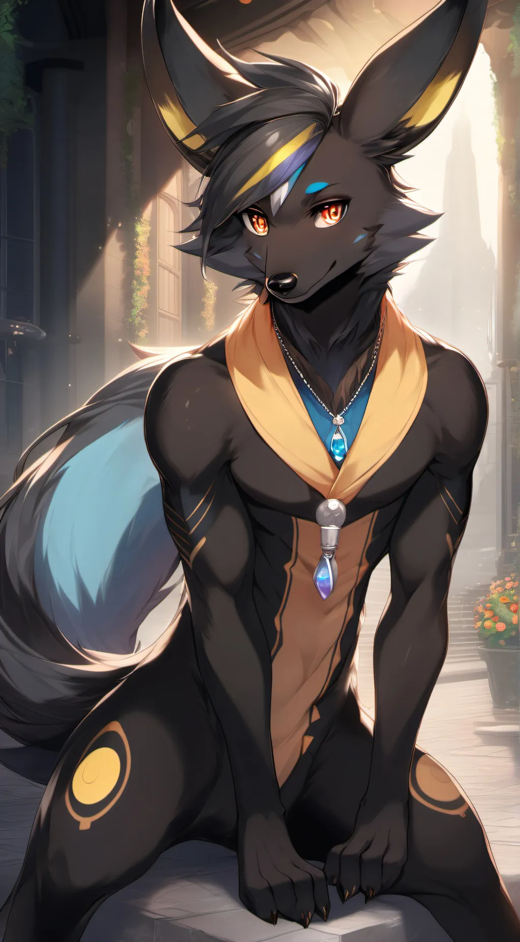 ai character: den background