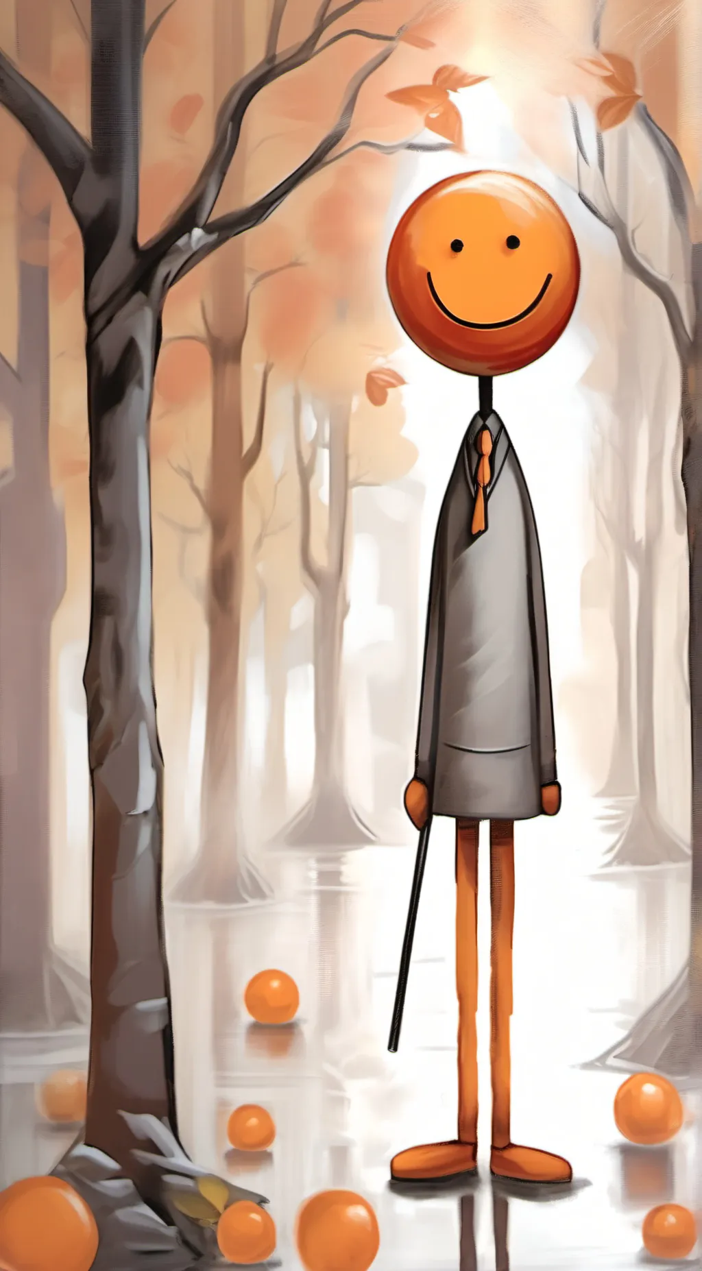 ai character: Autumn background