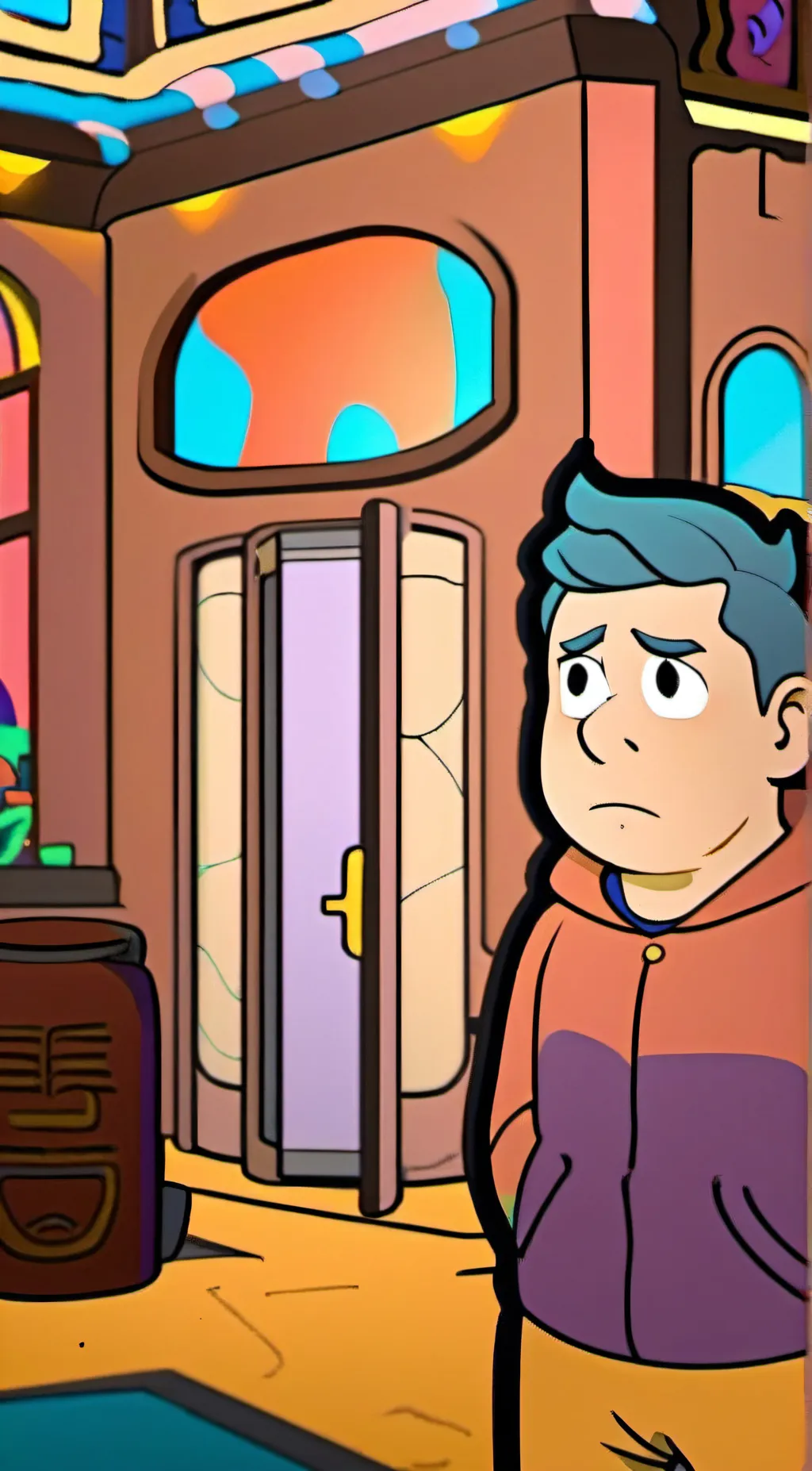 ai character: Barney  background