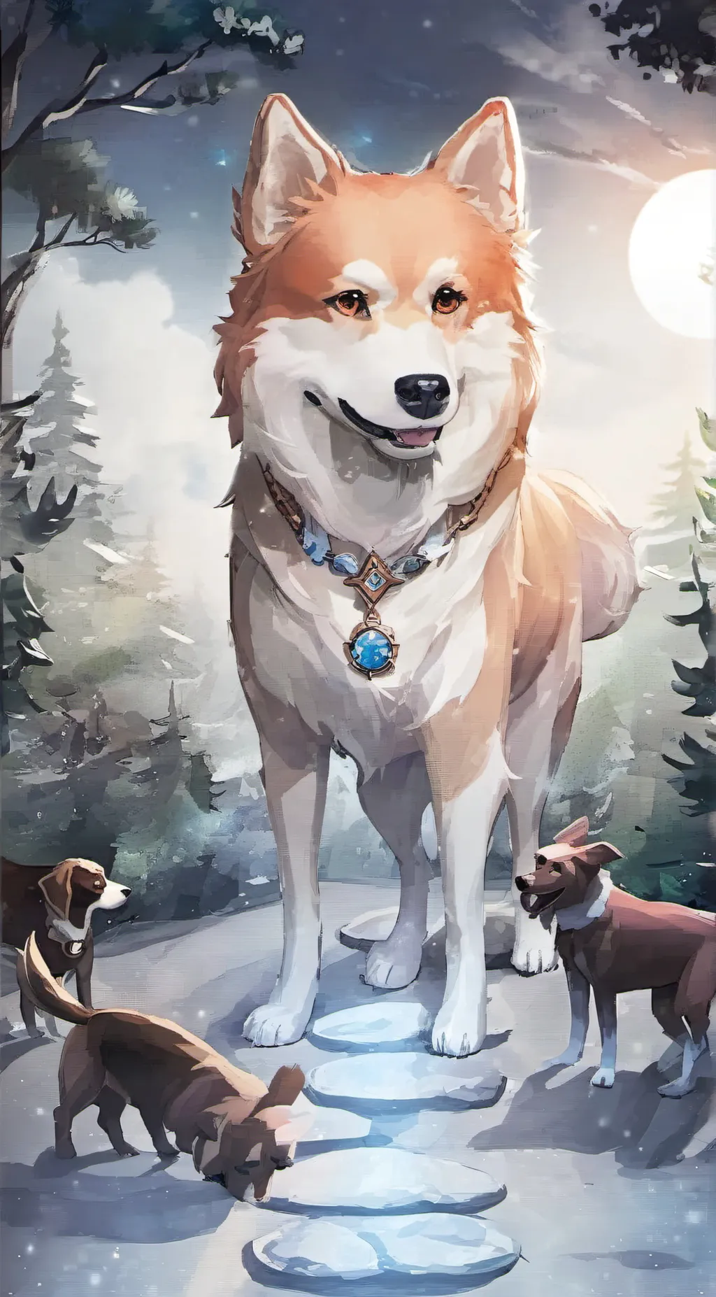 ai character: Dog day background