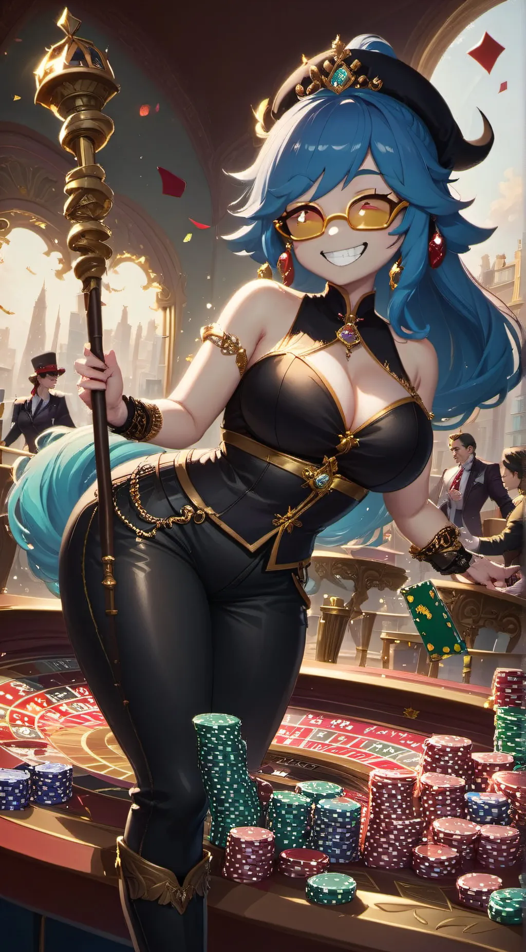 ai character: Star (cuphead AU) background