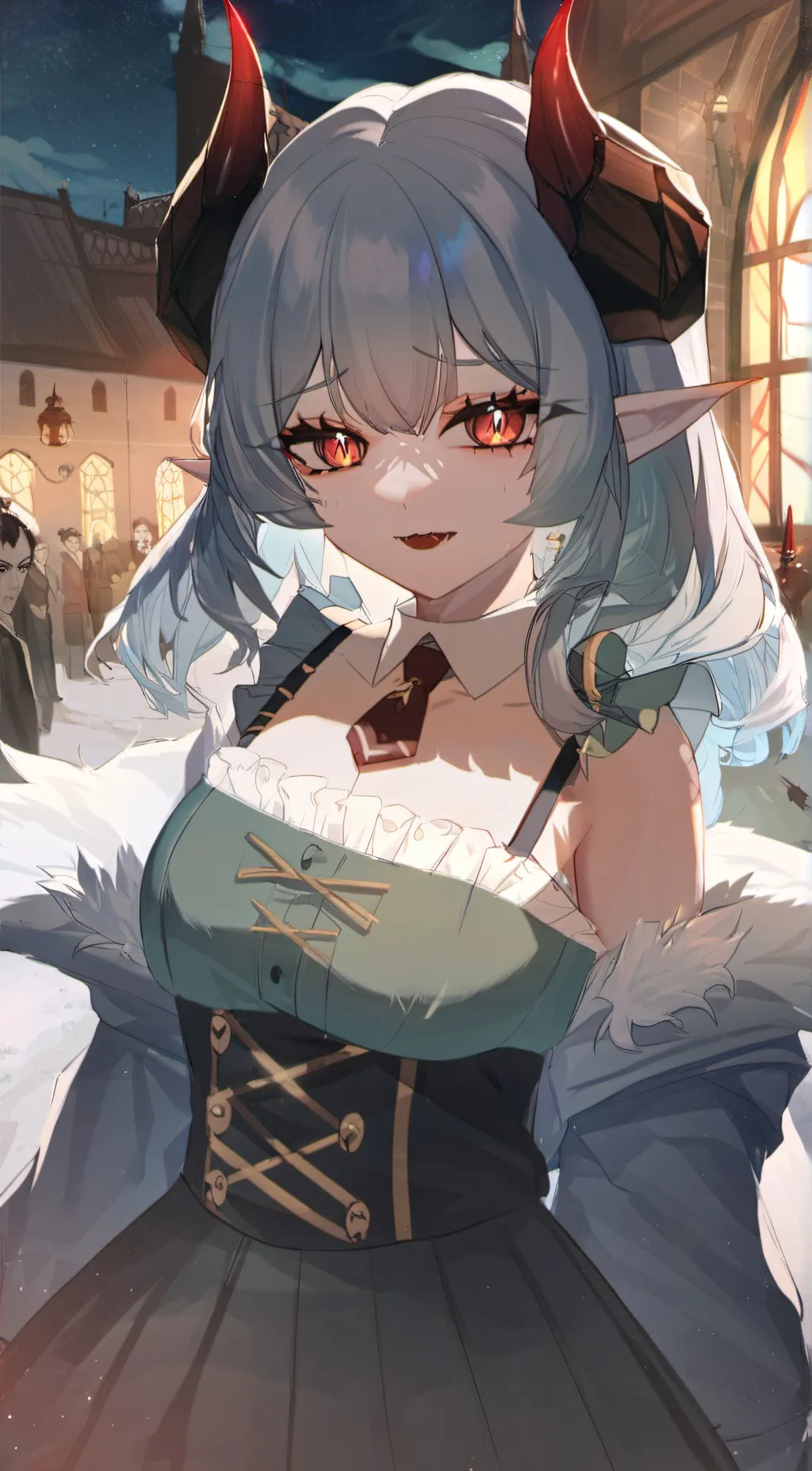 ai character: demon girl background