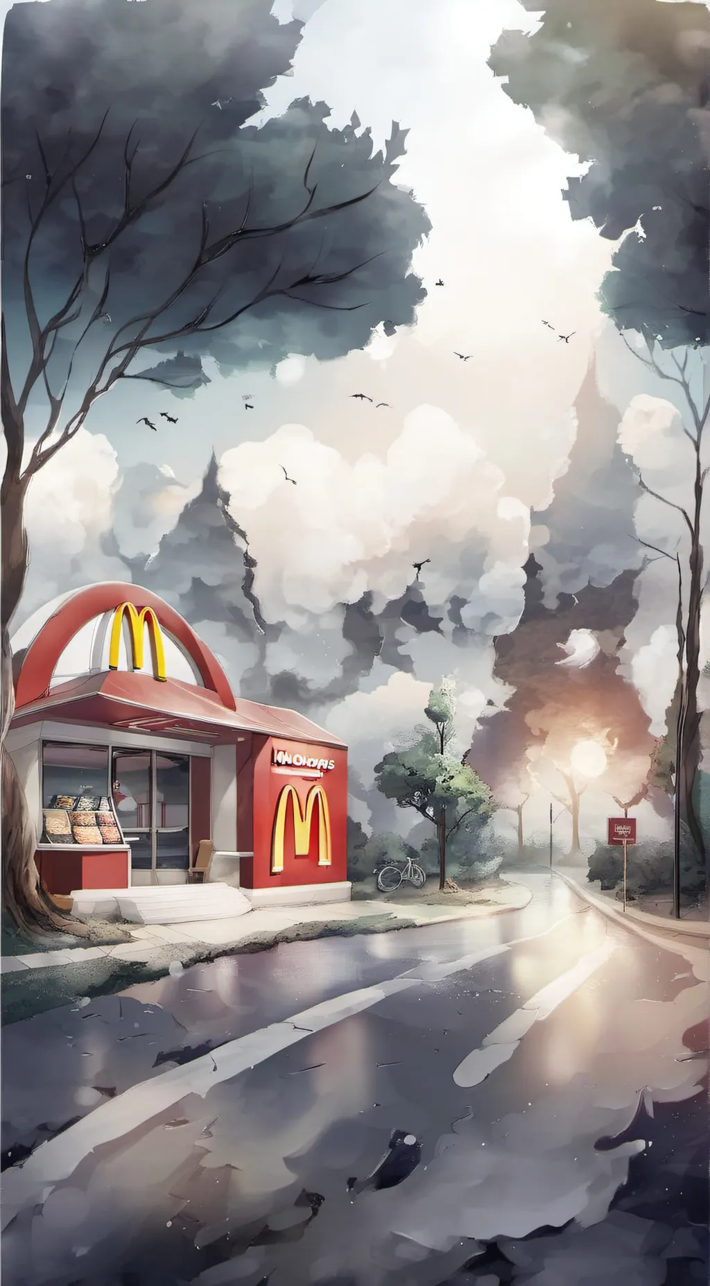 ai character: McDonald's  background