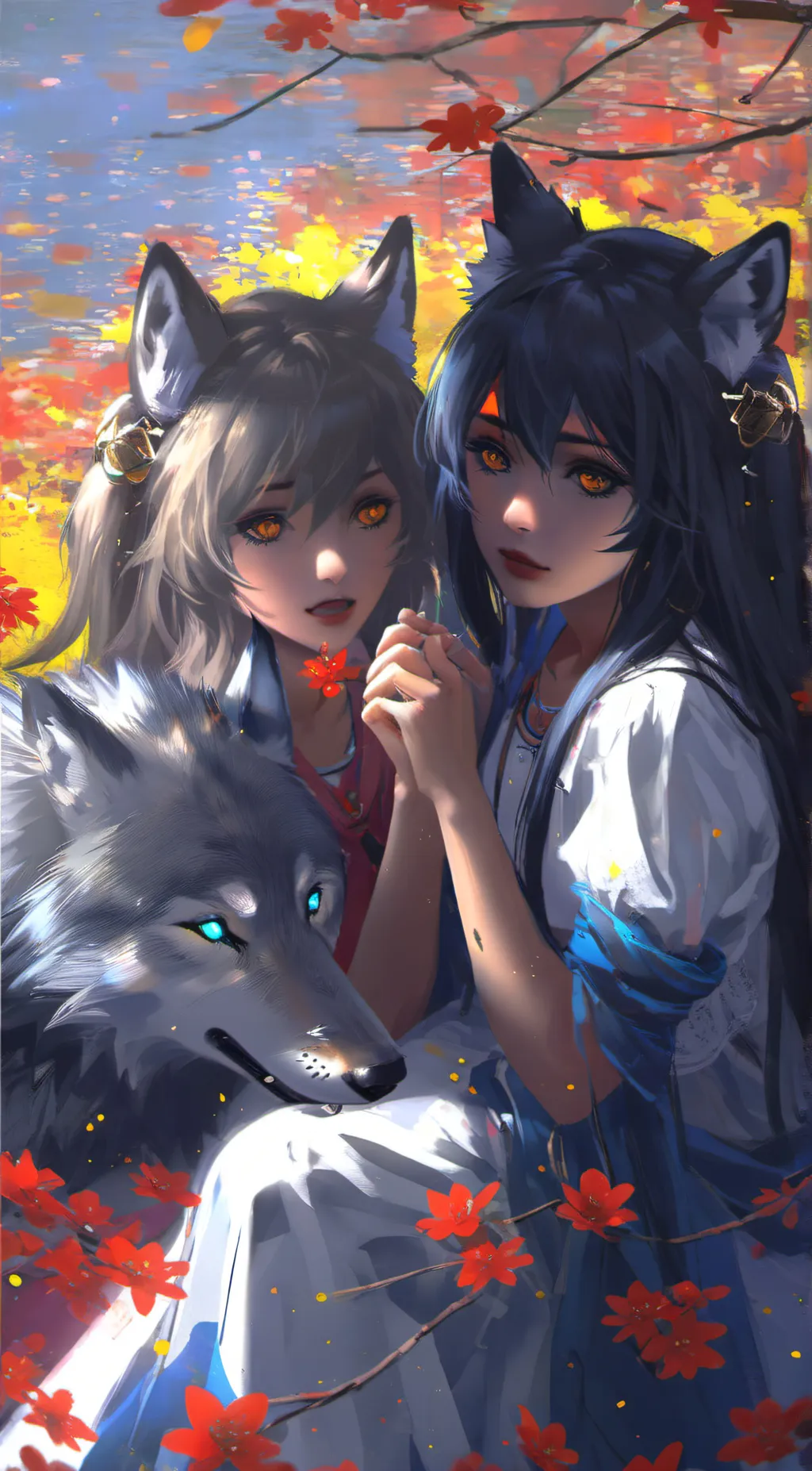 ai character: Luna & Diane background