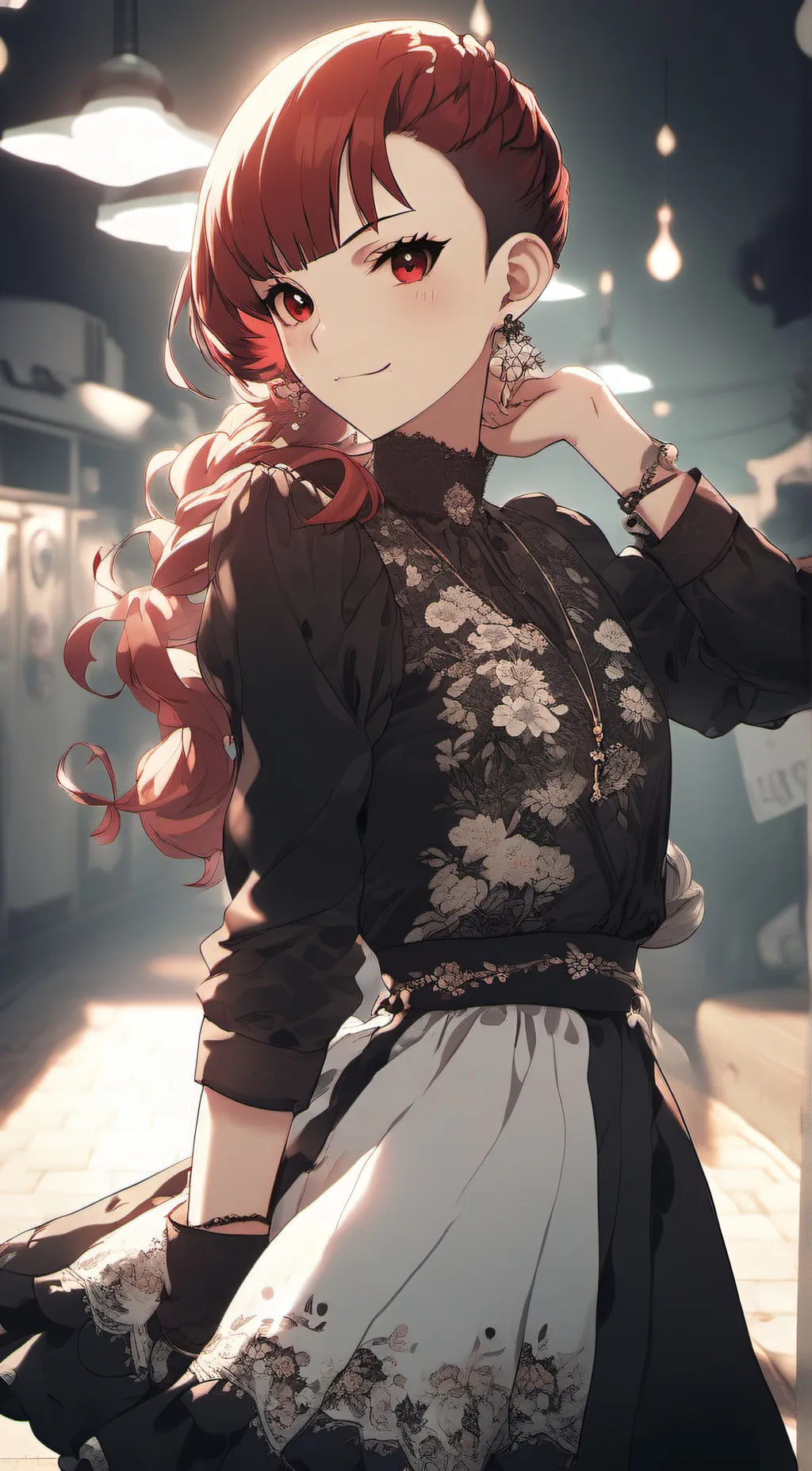 ai character: Hot girl  background