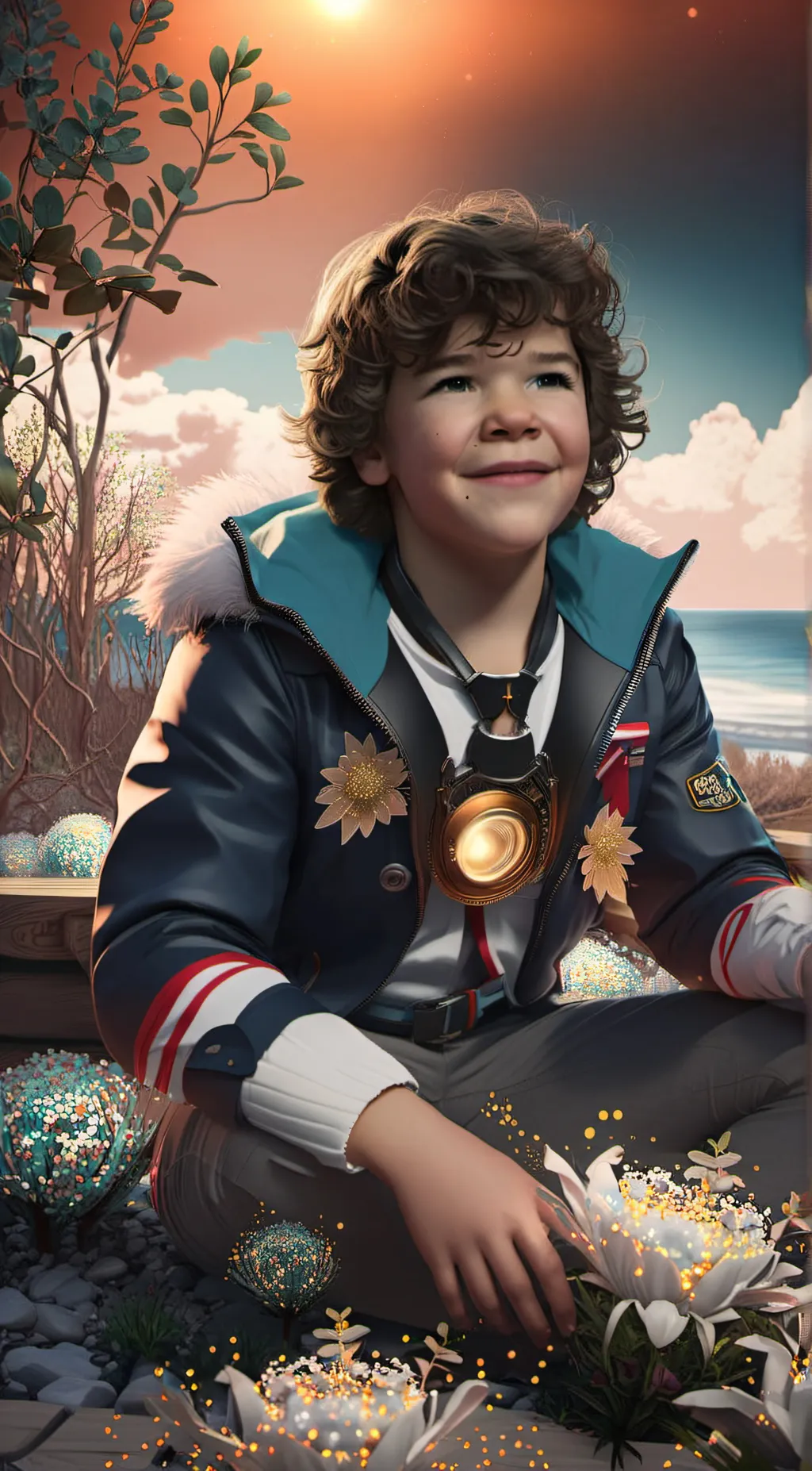 ai character: Dustin Henderson  background