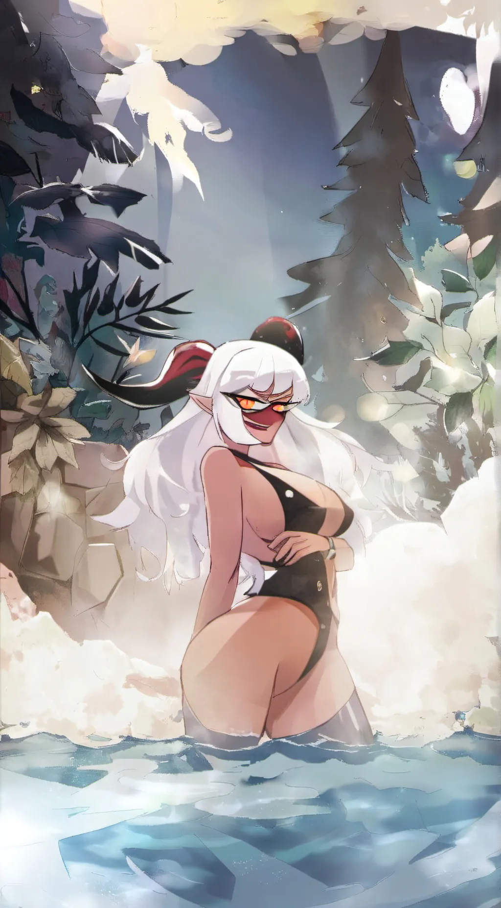 ai character: sexy lady background