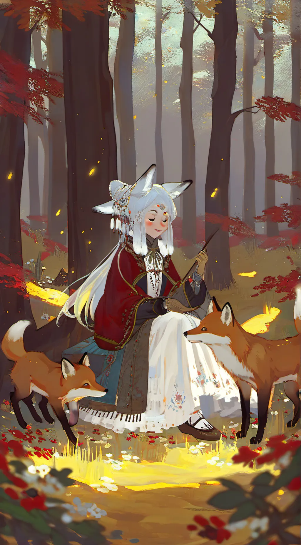 ai character: sunrise background