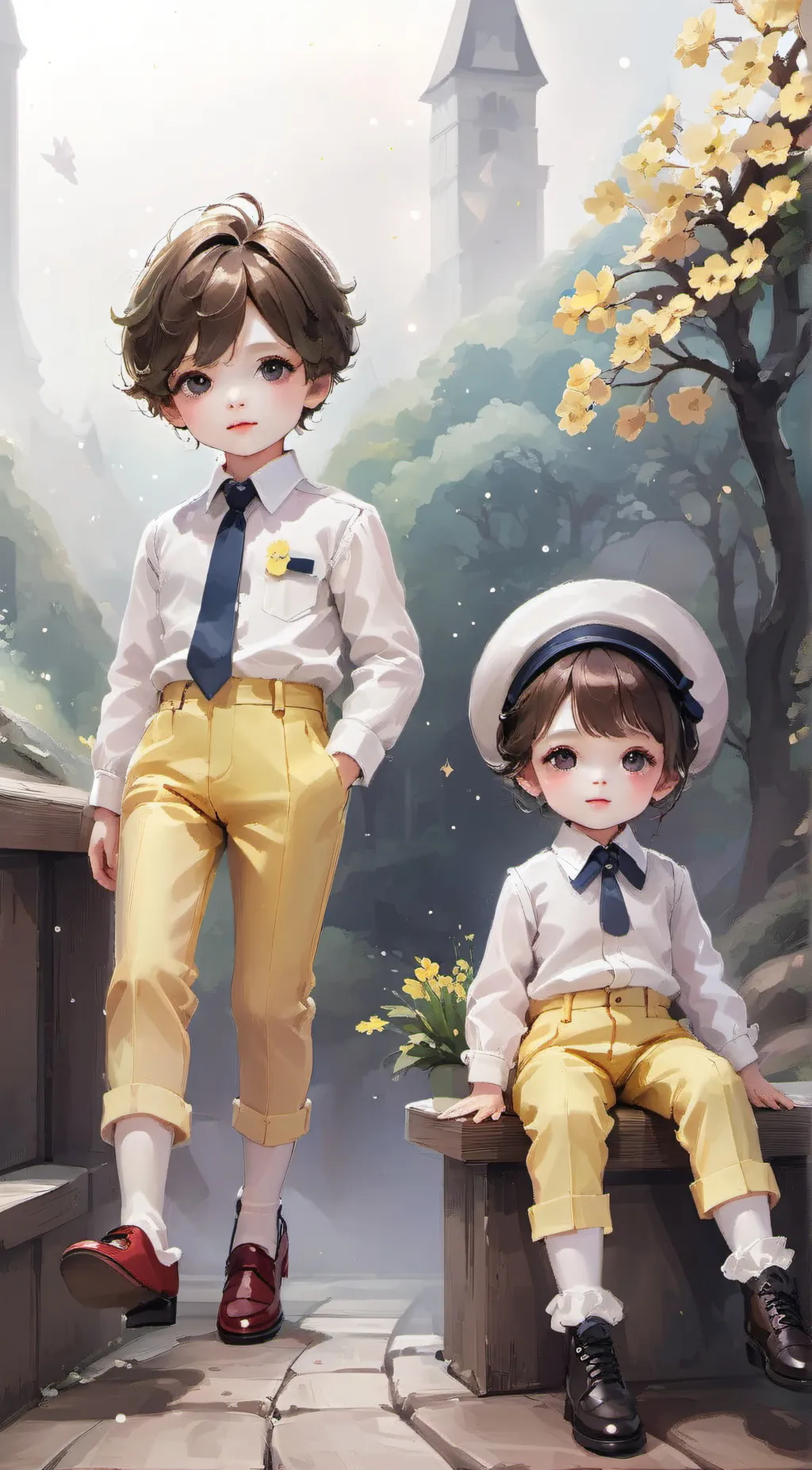 ai character: Mini Huggies background