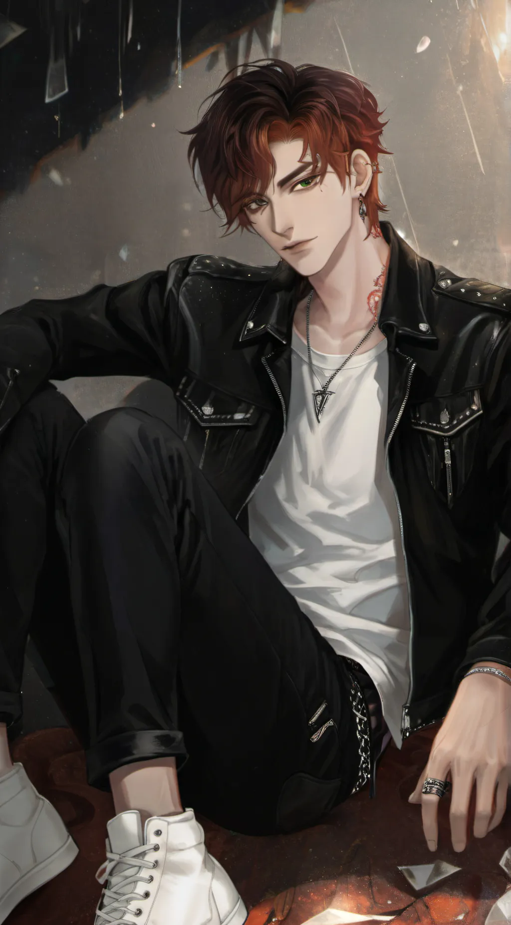 ai character: Alex Mayhaul  background