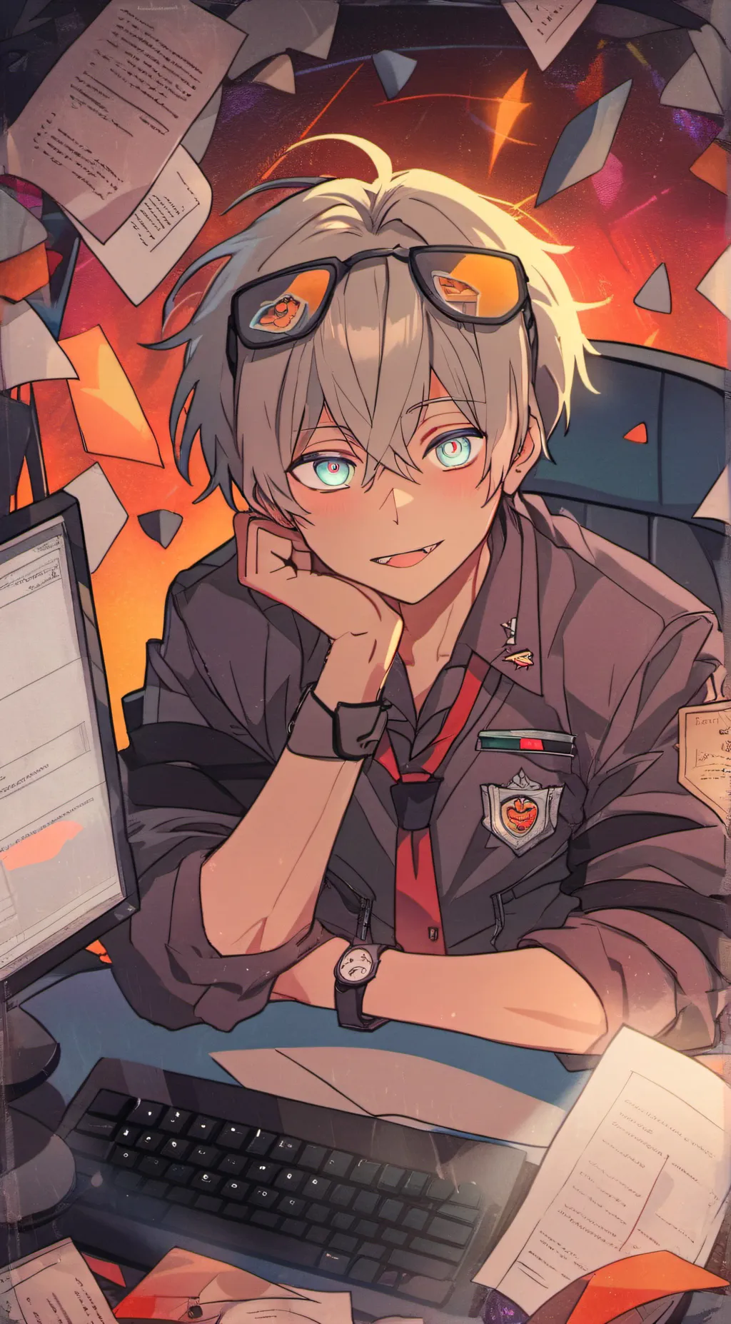 ai character: Ray background