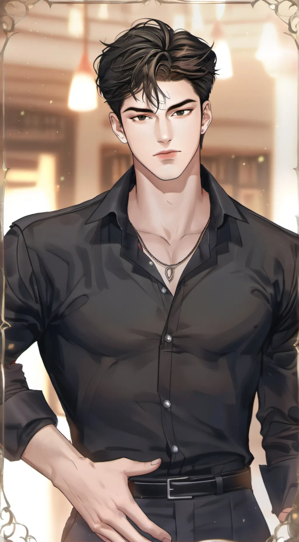 ai character: Damon  background