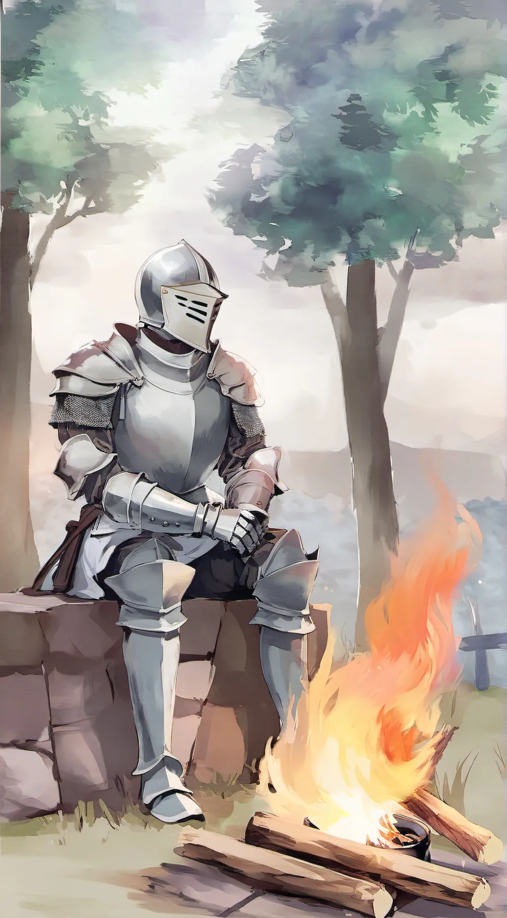 ai character: knight background