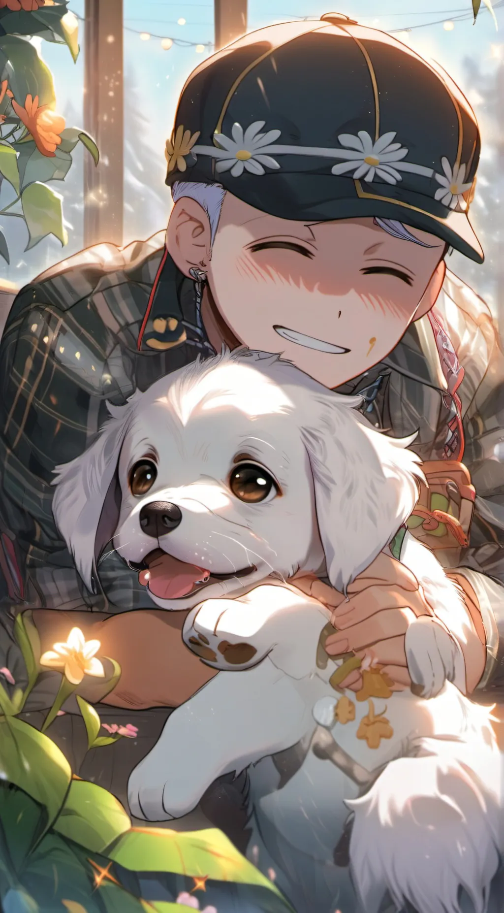 ai character: puppy background