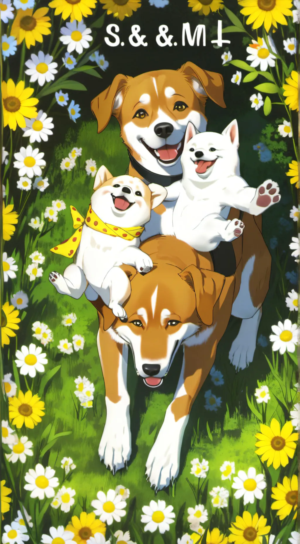 ai character: Smiling critters  background