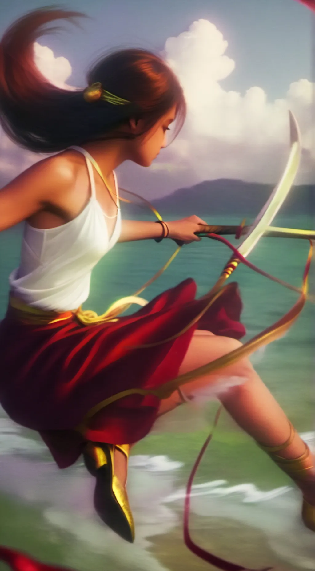 ai character: Kailey EmberSong background