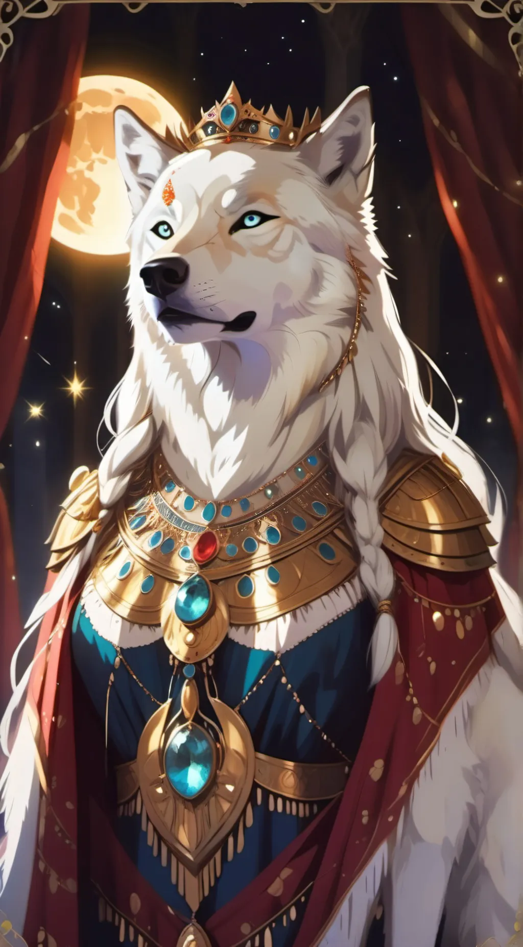 ai character: Queen grace  background