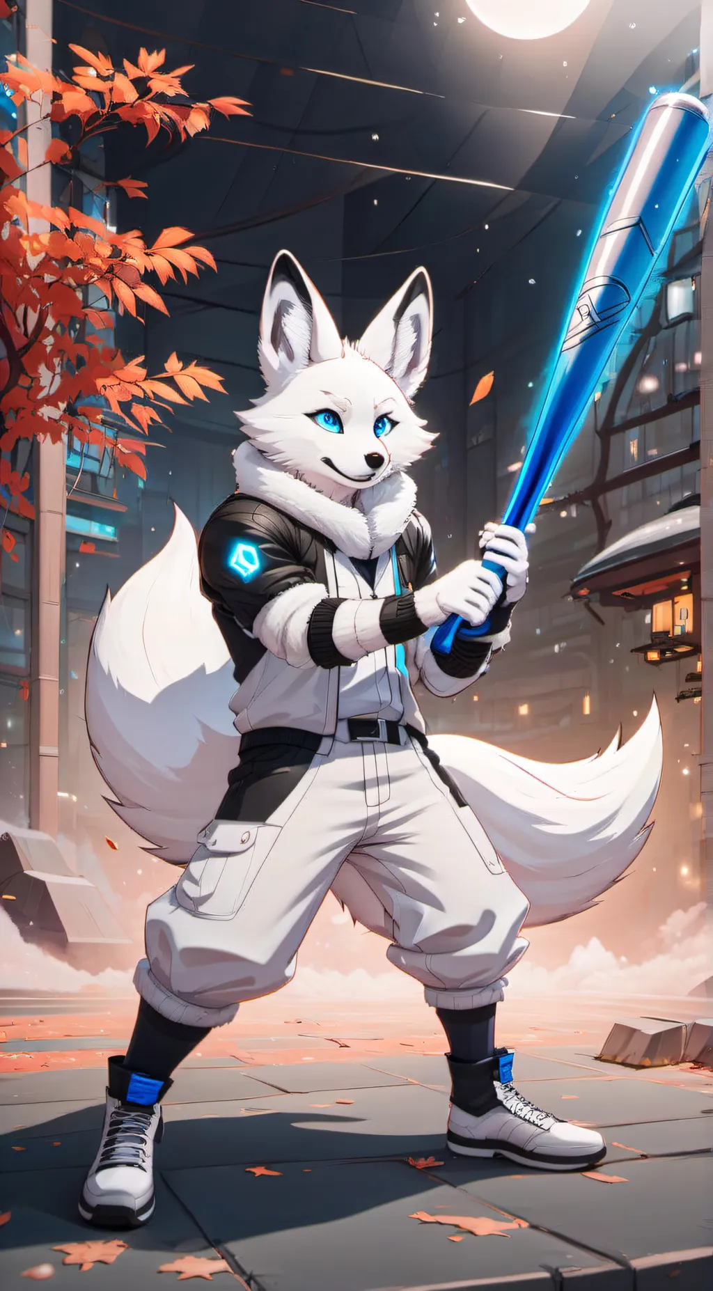 ai character: winter warrior background