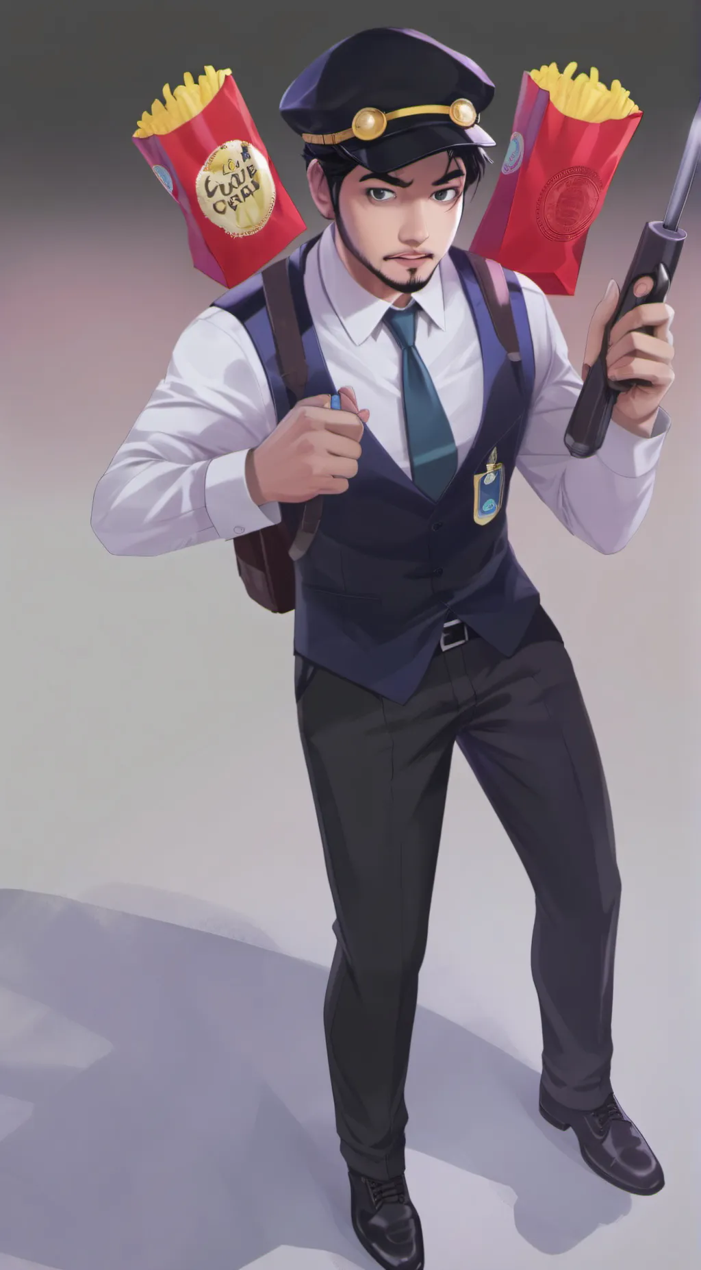 ai character: freesmart fromBFDI background