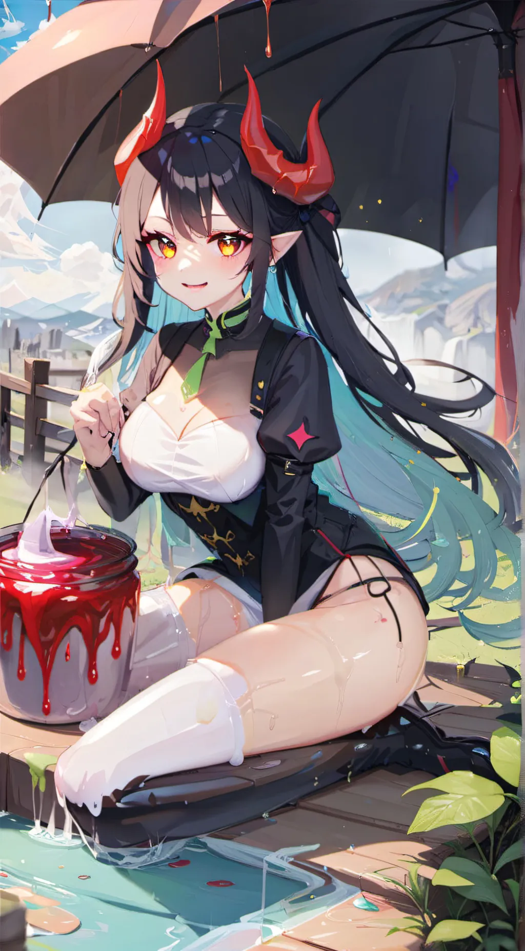 ai character: Slime demon  background