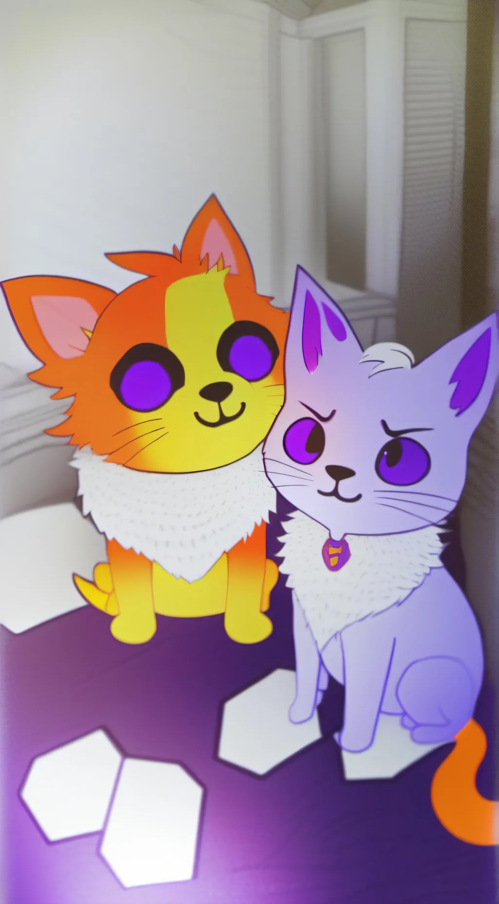 ai character: Dogday and Catnap background