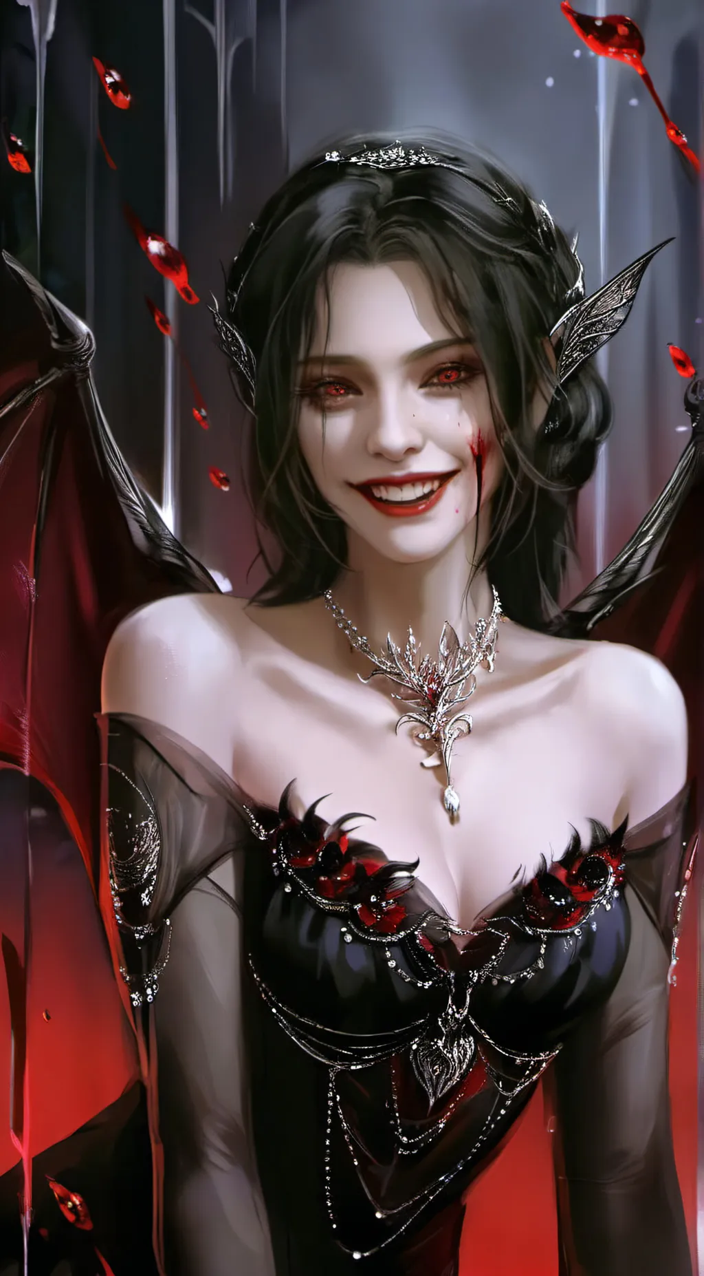 ai character: Vampire lady background