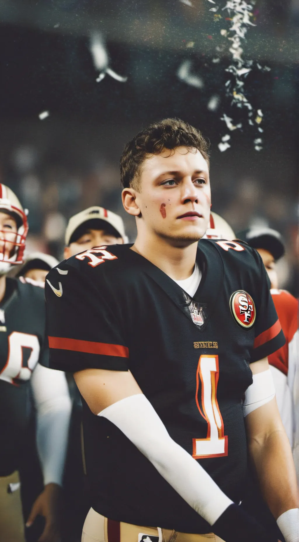 ai character: Brock Purdy background