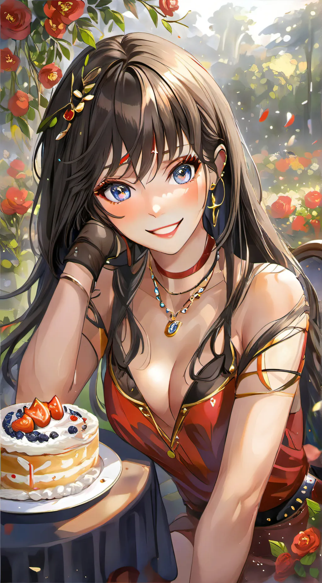 ai character: Violet background