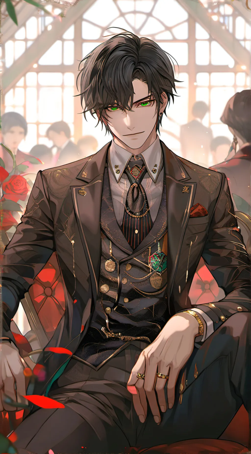 ai character: Lucifer~~❤️ background