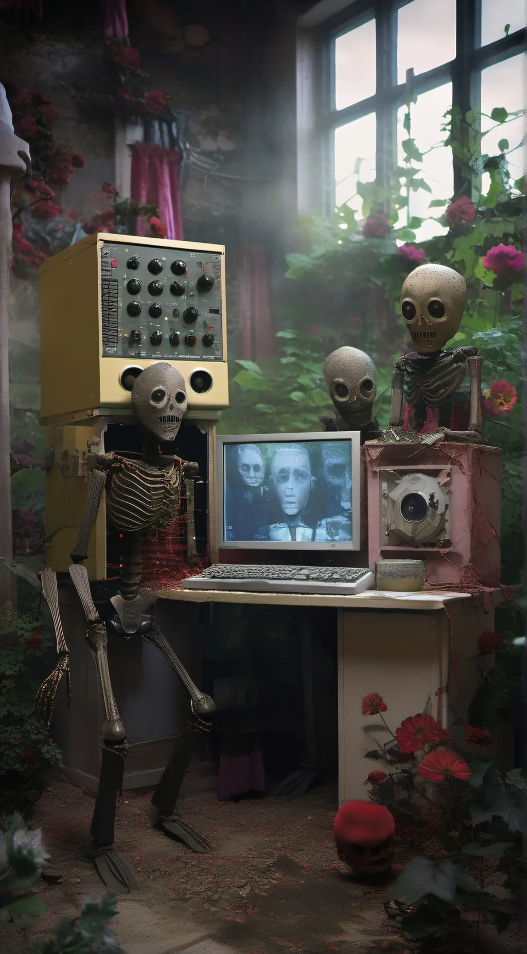 ai character: Creepy server background