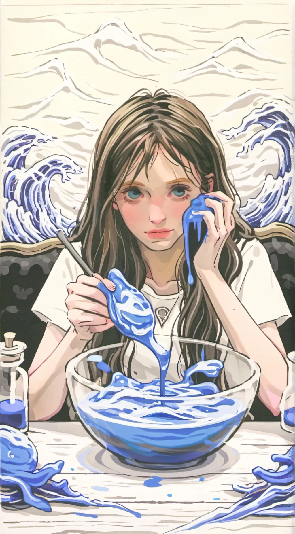 ai character: Izzy🌈⭐️ background