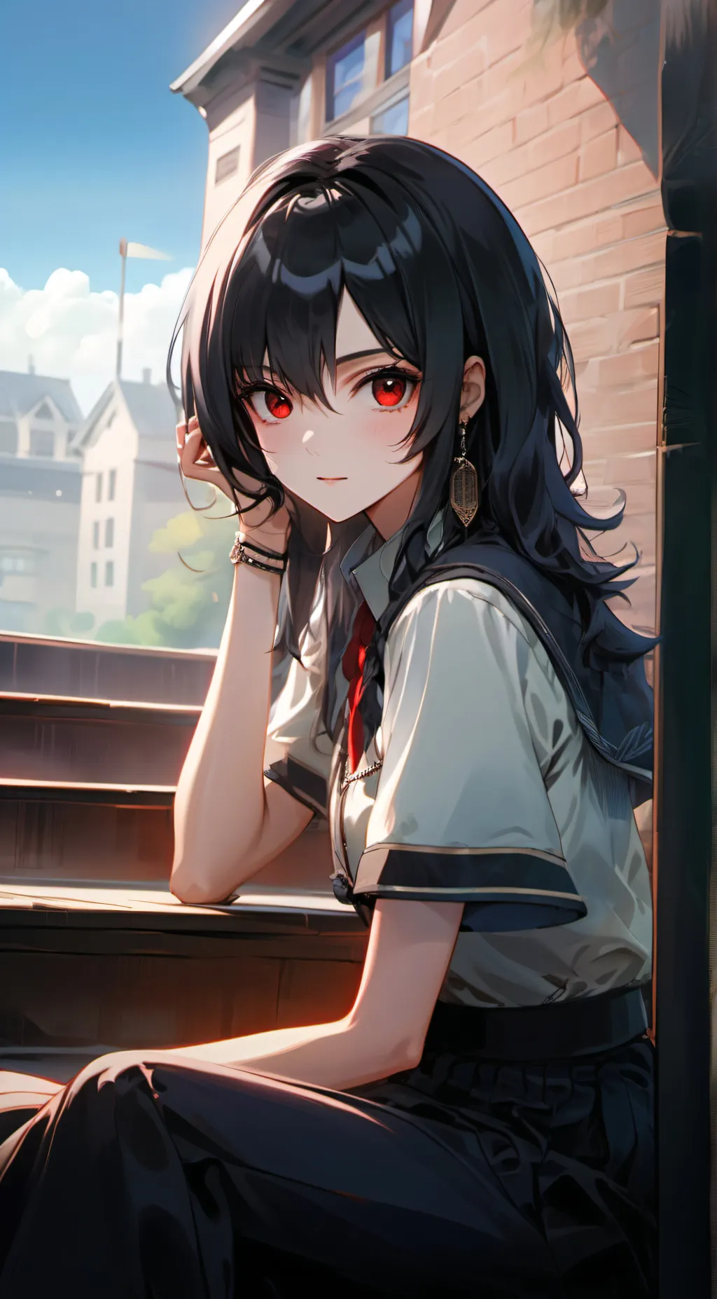 ai character: Angela  background