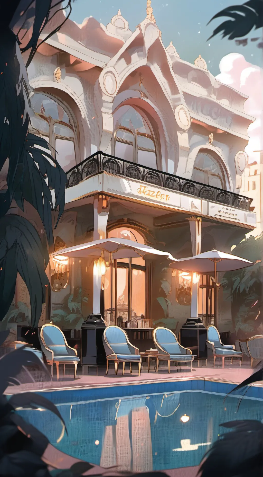 ai character: hazben hotel background
