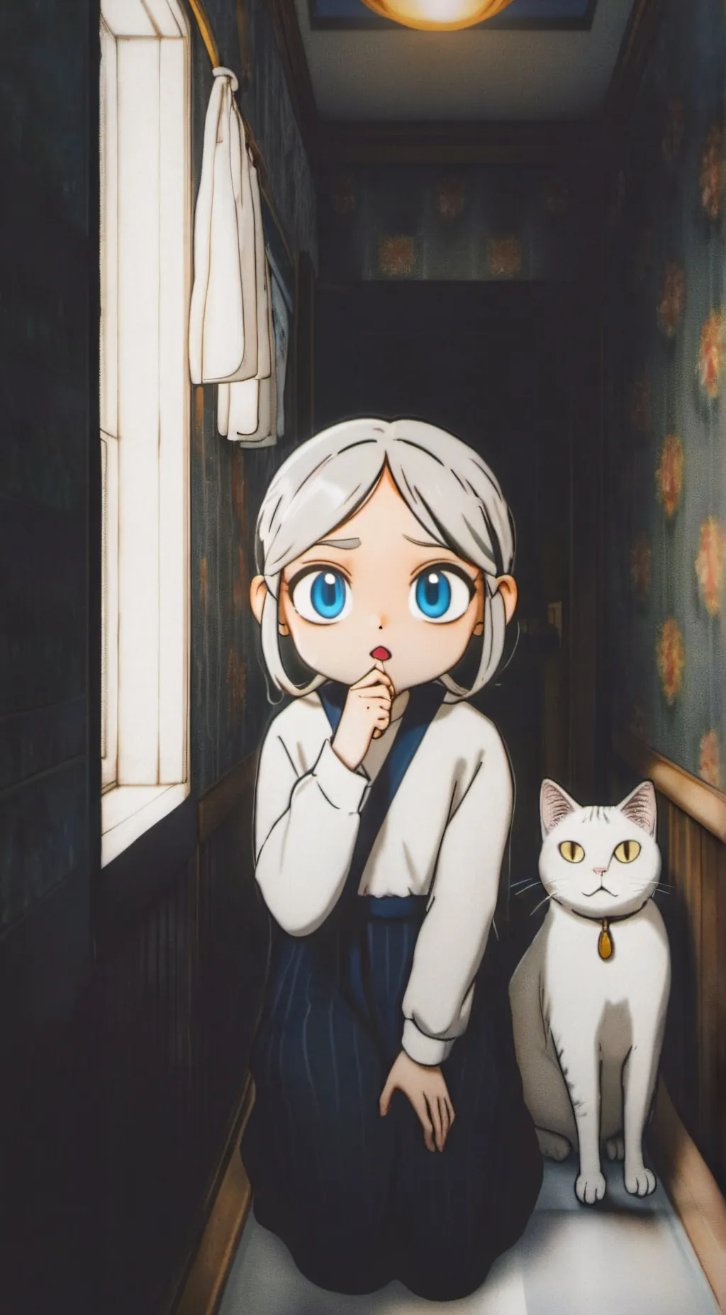 ai character: Catstipated kitty background