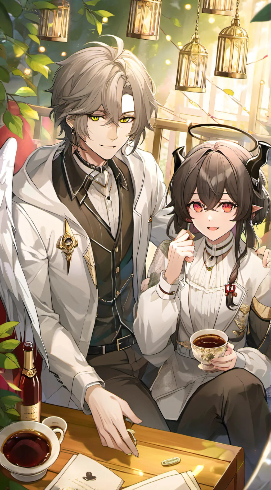 ai character: Luna and max background