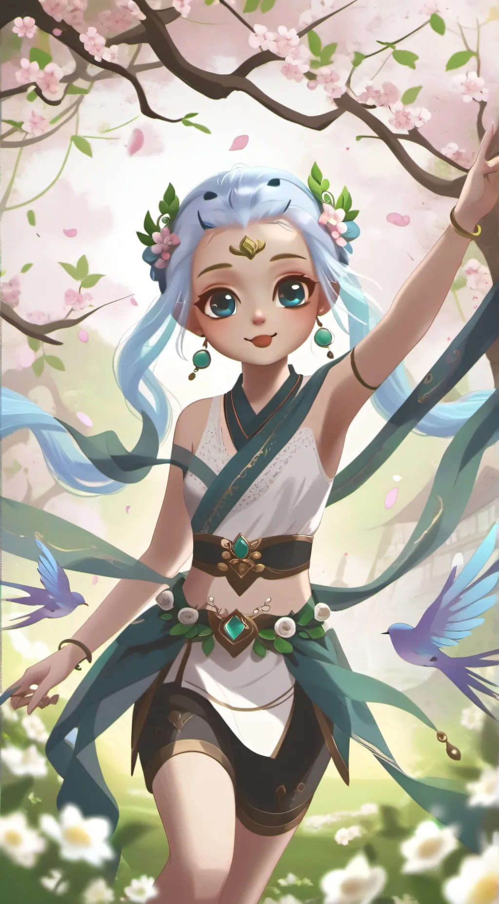 ai character: Cherry background