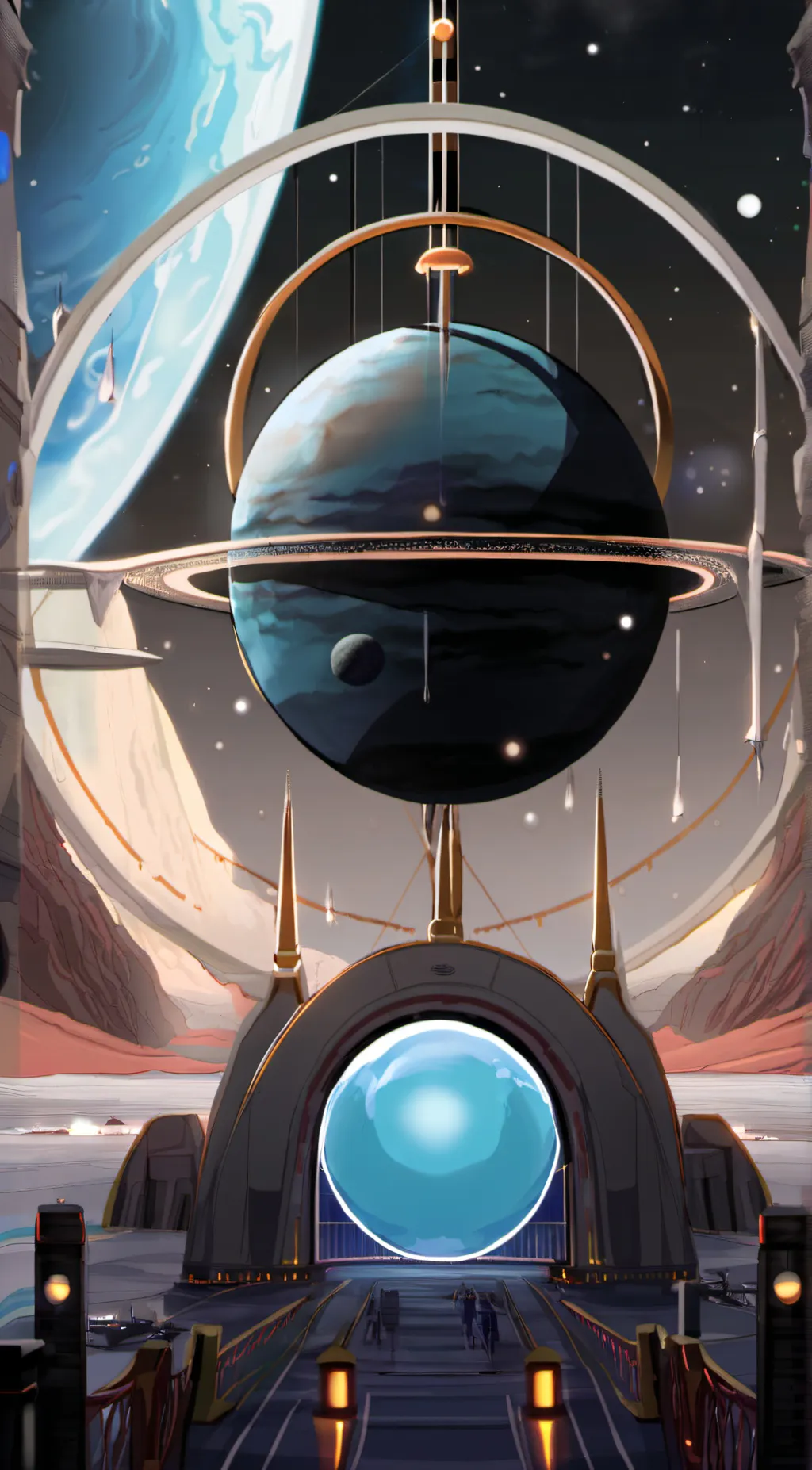 ai character: Uranus solarballs background