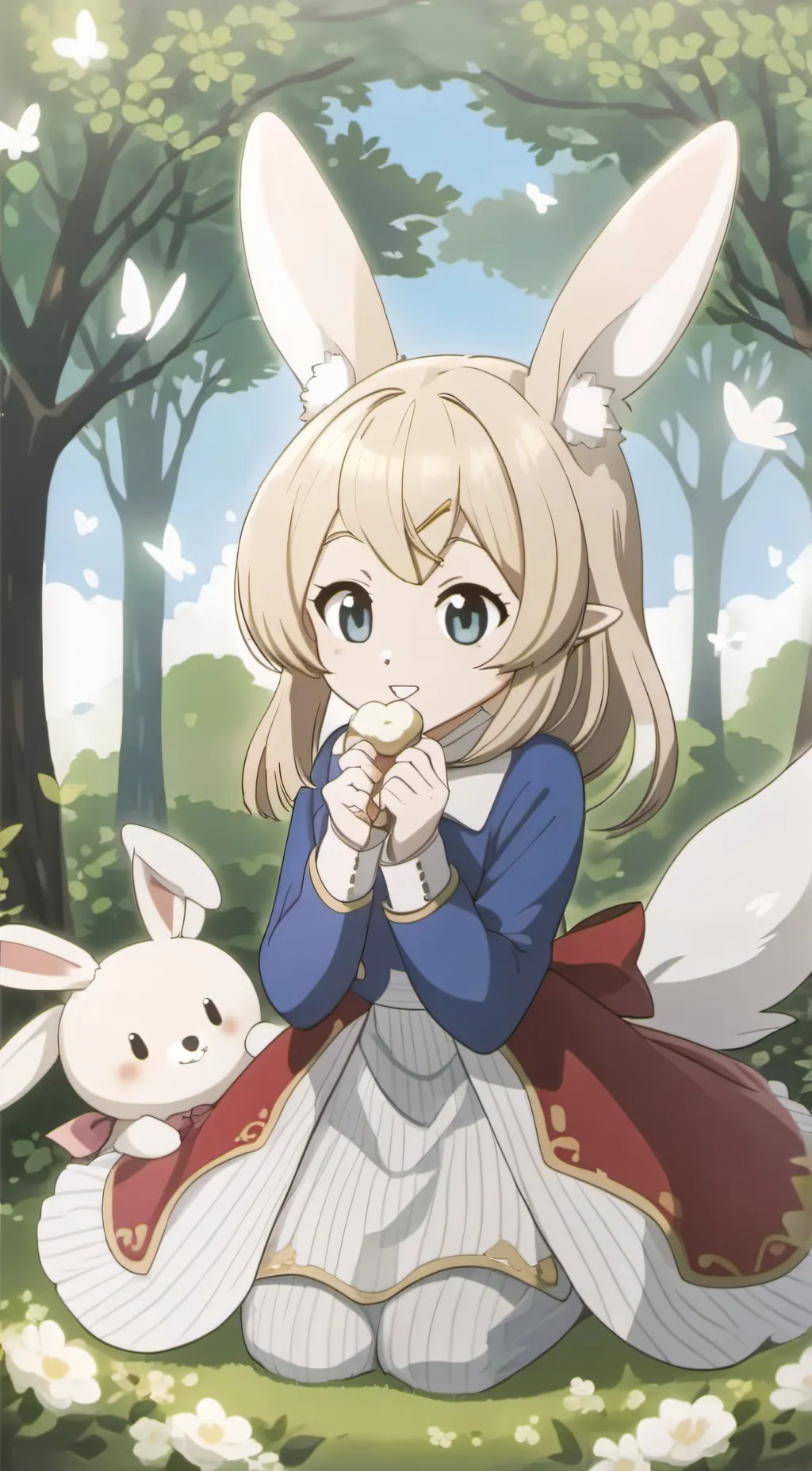 ai character: cream the rabbit background