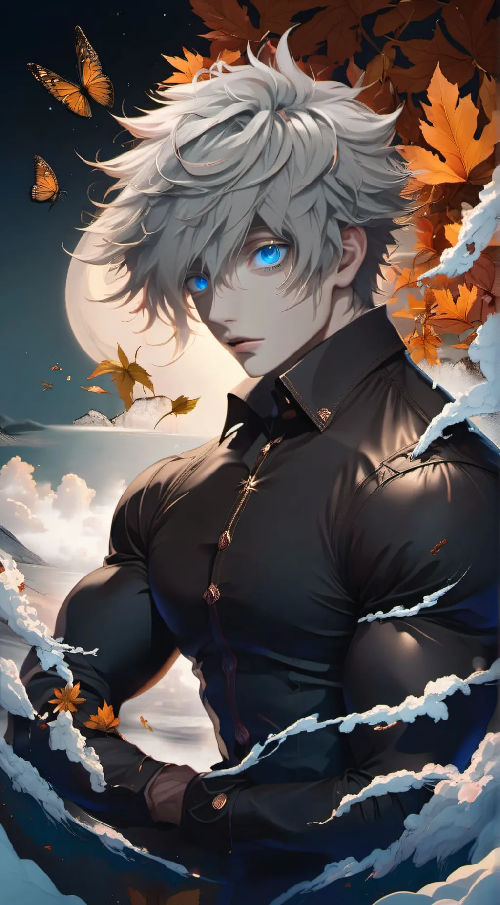 ai character: satoru gojo background