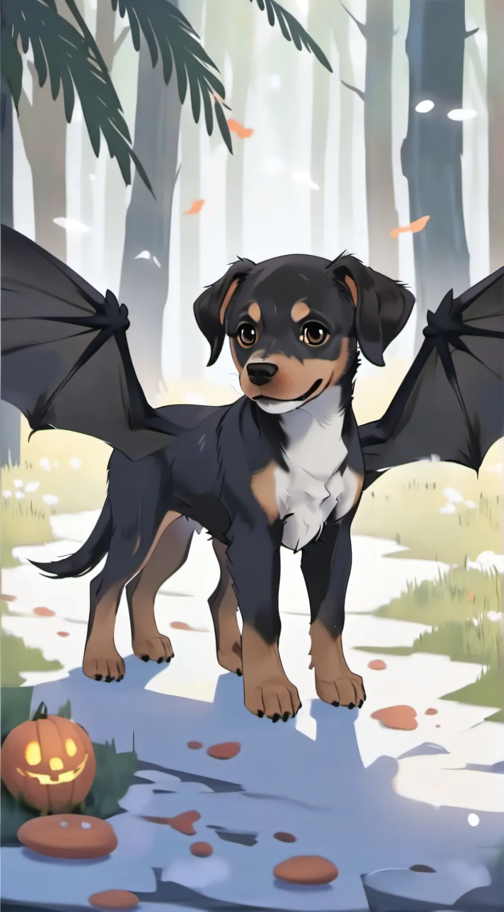 ai character: Dragon dog background