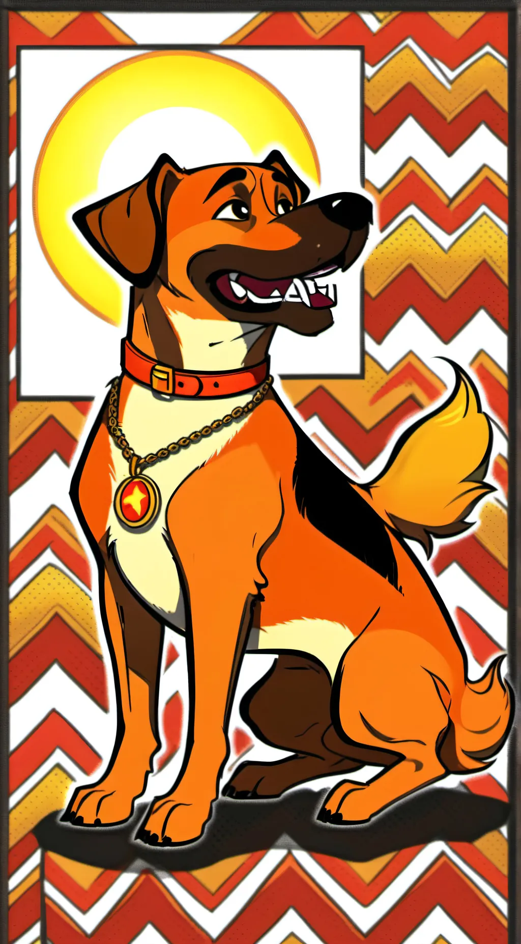 ai character:  smiling critter background