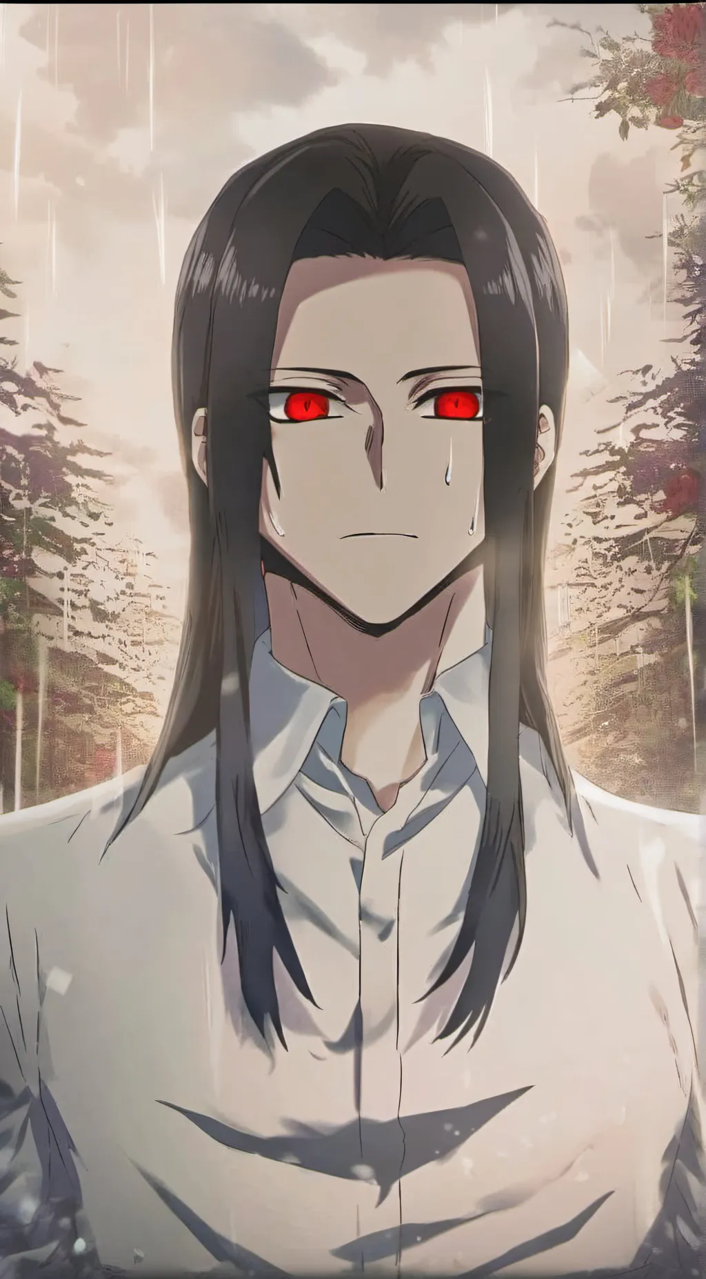 ai character: muzan and kagaya  background